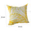 Housse de coussin Gey, housse d'extérieur jaune et feuille blanche carrée 20 pouces-122359198