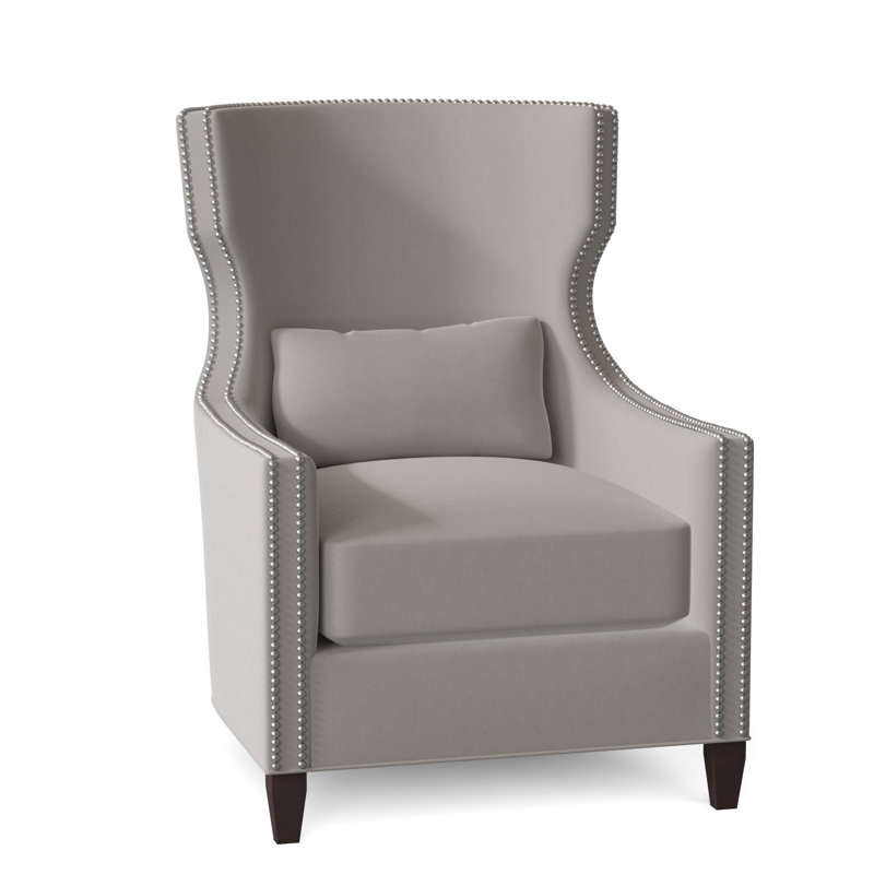 Corbin Slipcovered Wingback Chair, Bailey Ld Stone