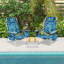 Chaise de plage inclinable avec table Hentges