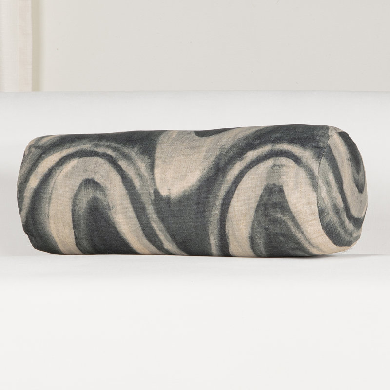 Coussin décoratif Therma, 39" x 8", Polyester, Denim