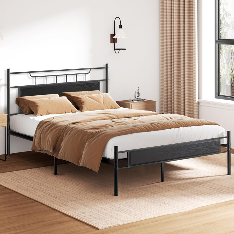 Twin Bed Frame, Double (4'6), Black