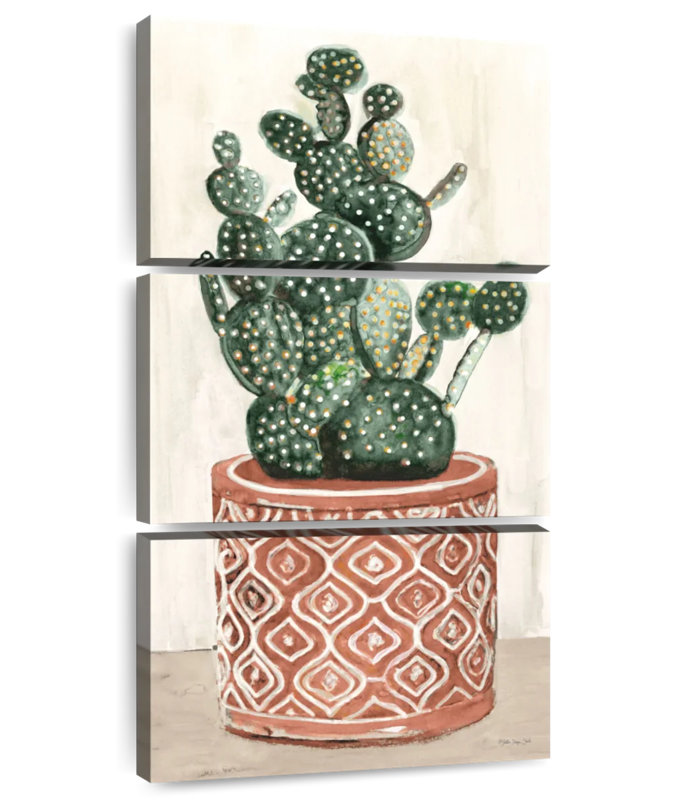 Cactus en pot I, H 27 po x l 12 po