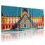 Ensemble de 3 tableaux sur toile représentant la pyramide du Louvre à Paris-1334041623
