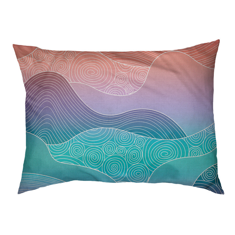 Coussin pour chien Byrge, Très grand (l 52 po x P 42 po x H 17 po), Mauve / brun / bleu
