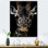 «Black and White Giraffe Portrait Majesty I», reproduction sur toile