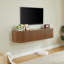 Meuble télé mural flottant avec portes cannelées, console multimédia de grande capacité avec trous de gestion des câbles pour le salon, compatible avec divers styles de maison-90859892-89166169