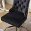 Chaise de bureau Furniture, fauteuil de bureau moderne capitonné en velours capitonné avec base en métal, chaise de bureau pivotante réglable-692856454-692856455-692856457