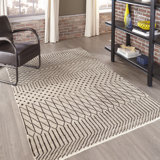 Atlas Wool Southwestern Area Rug in Cream