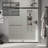 Levity 59.63" x 74" Double Sliding Shower Door with Blade Handles with CleanCoat Technology-13237805