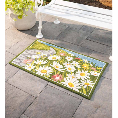 Non-Slip Floral Doormat
