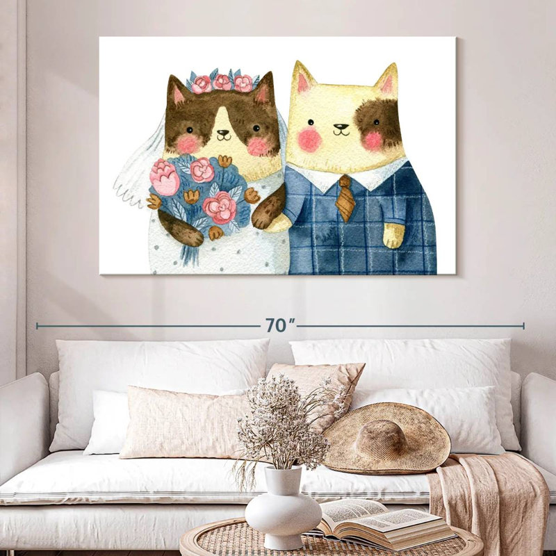 Brampt Cat Wedding, 34" H x 51" W