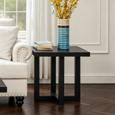 Table de bout contemporaine Luno, noir