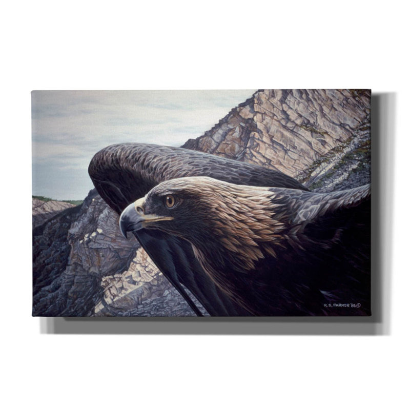 Aigle royal sur toile par Ron Parker, H 40 po x l 60 po x P 1,5 po