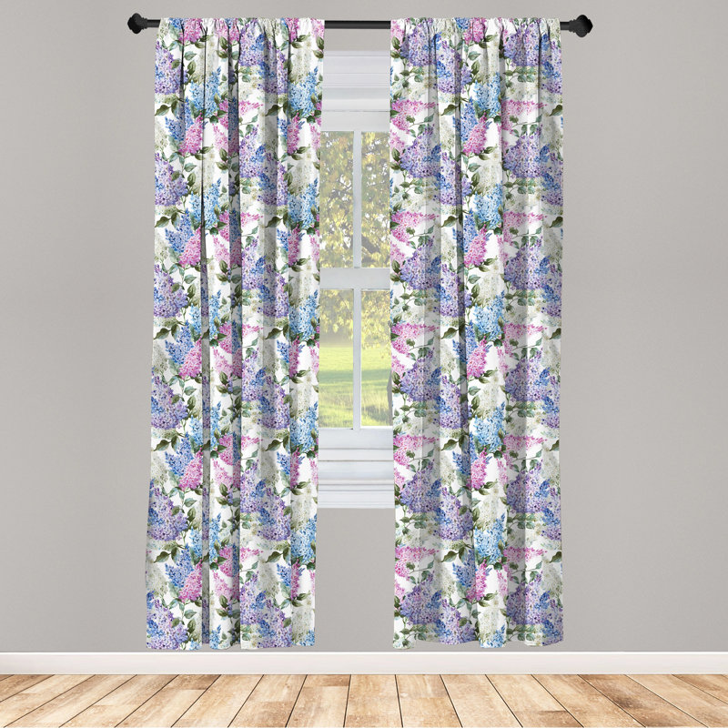 Semi-Sheer Rod Pocket Curtain Panels, 28" x 84"