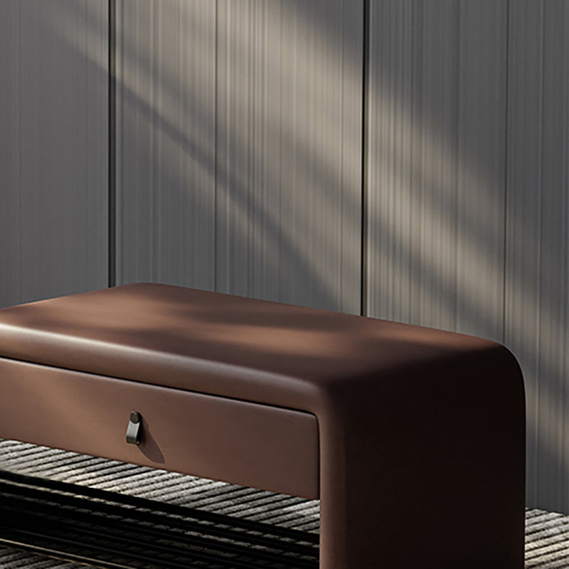 Banc de rangement pour chaussures 47,2 po, Café