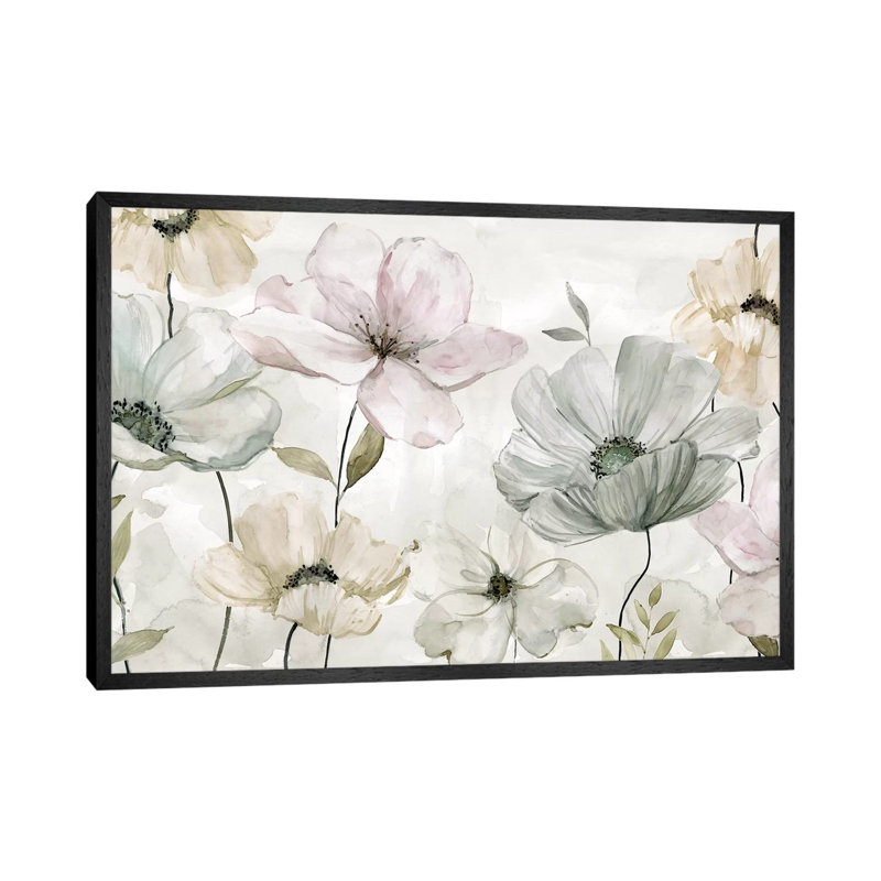 Garden Greys by Carol Robinson - Painting on Canvas, 152.5 cm H x 101.5 cm W, Black Framed