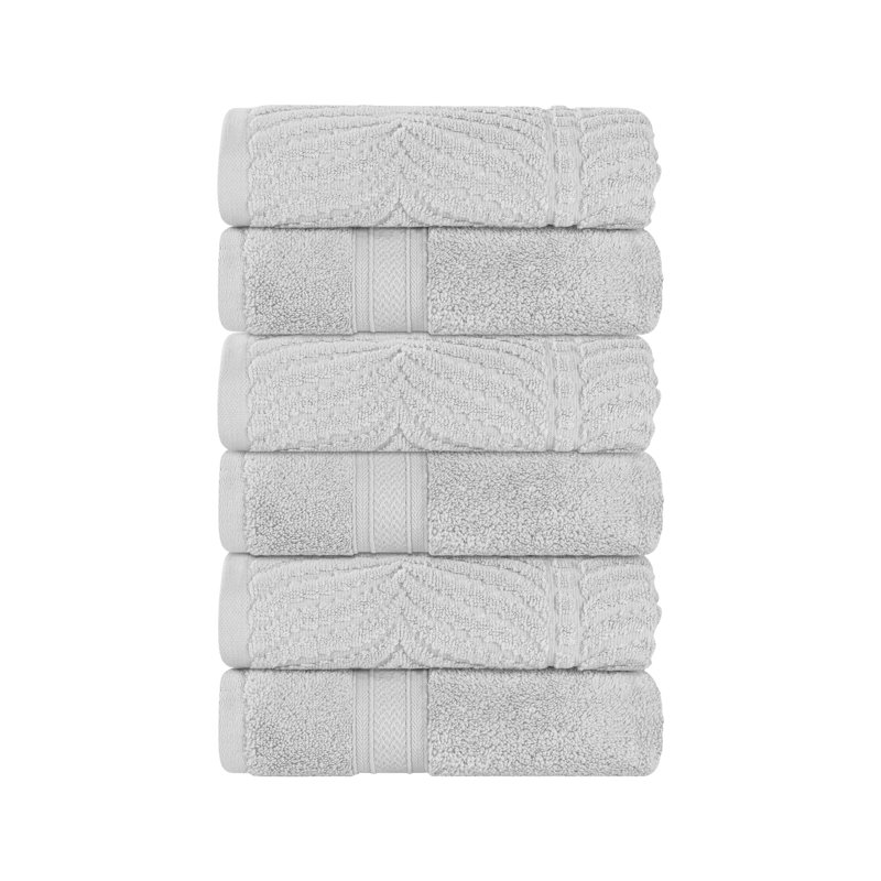 Débarbouillette en coton jacquard Fruitville, Platine