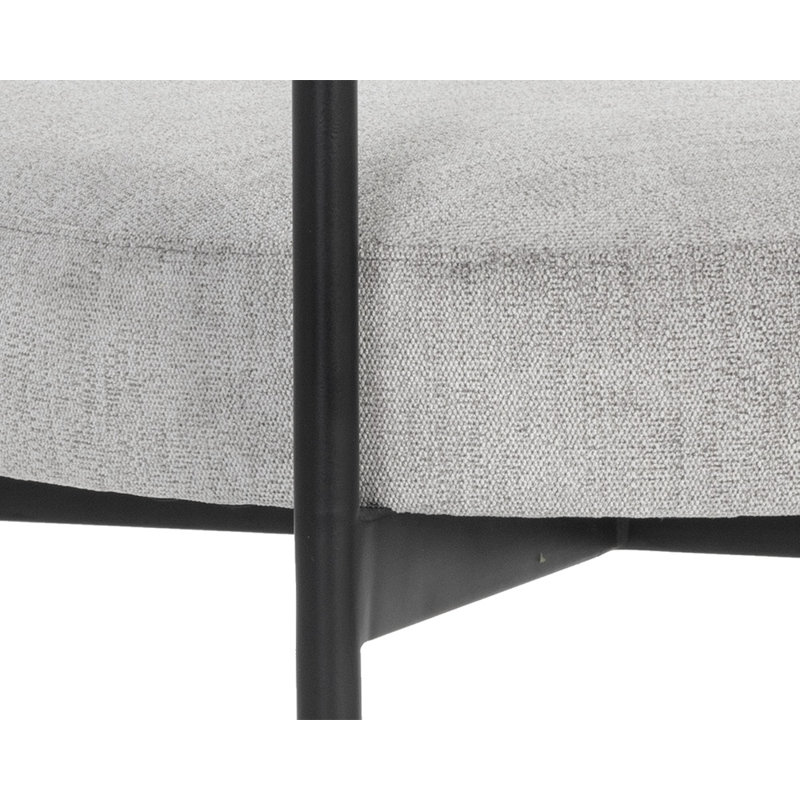 Upholstered Stool with Metal Frame