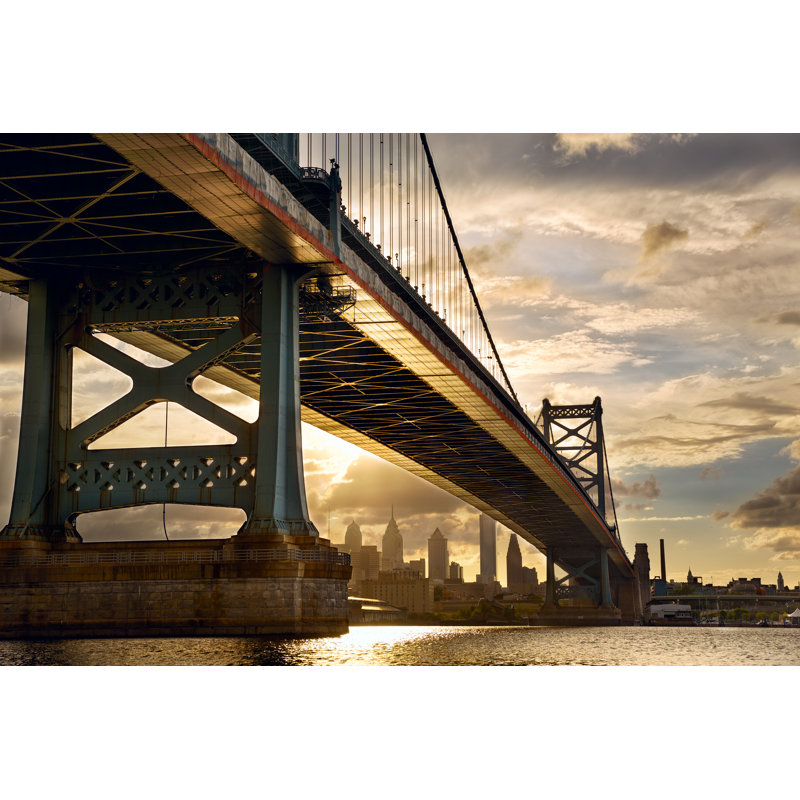 Hartzell Philadelphia Sunset - Wrapped Canvas Print, 20cm H x 30cm W x 3.8cm D