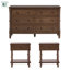 Ensemble de tables de chevet 1 tiroir à 2 tiroirs et commode à 6 tiroirs Vivienne-111301205