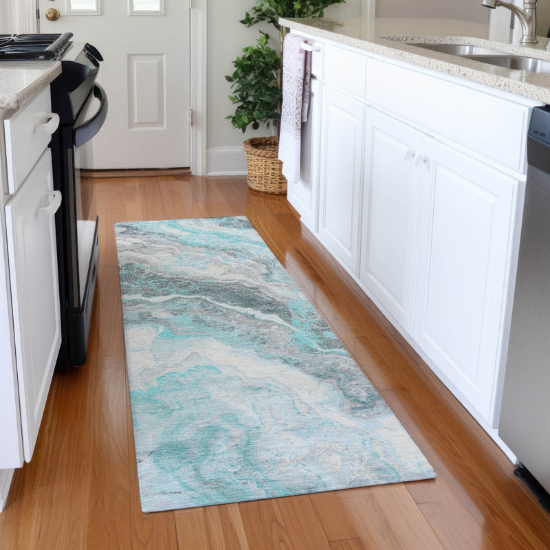 Premium Machine Washable Varroville AMF1709 Abstract Rug, Runner 2'3" x 7'6"