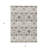 3' X 5' Ivory Brown And Gray Floral Washable Indoor Outdoor Area Rug