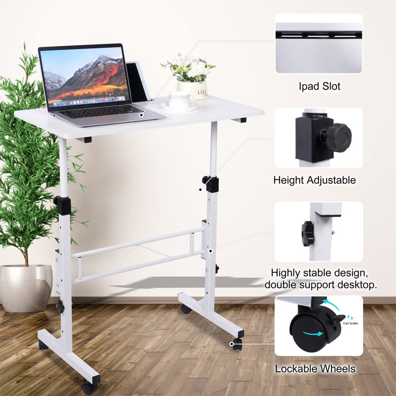  Adjustable Height Standing Desk - Modern Portable Mobile Office Table