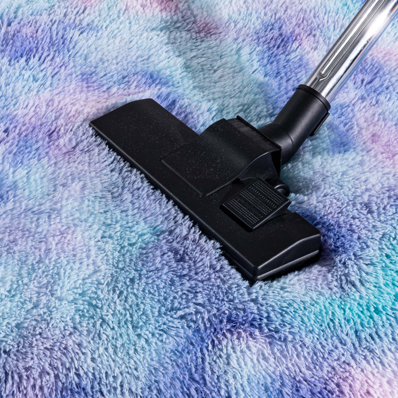 Shag Area Rugs for Living Room, 5x7 ft Soft Fluffy Rugs for Bedroom, Nursery, Kids Room Home Decor, Tie-Dyed Blue Rainbow