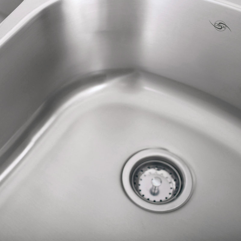 31.49'' L Double Bowl Stainless Steel Kitchen Sink