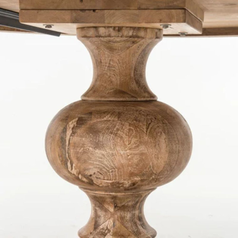 Table en bois massif Helen, Blanc, 30" H x 48" W x 48" D