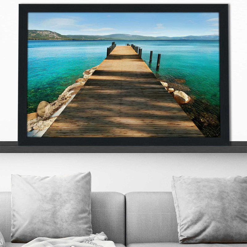 Teintes de bleu par - photographie, Cadre espresso, H 21,5 po x l 27,5 po x P 0,75 po