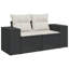 Ensemble de canapé de jardin Vidaxl noir, blanc crème