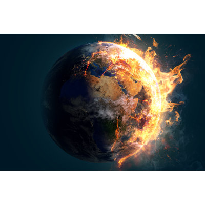 Burning World by Marcus Millo - Wrapped Canvas Print