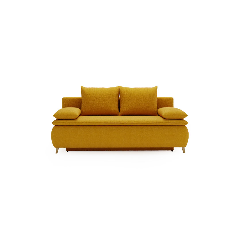 Tarrel 2 Seater Sofa Bed, Yellow