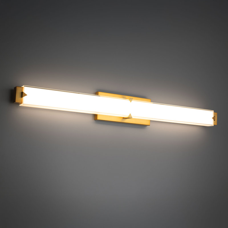 Carlisle 37" Dimmable LED Bath Vanity & Wall Light With Glass Shade And Built In Color Temperature Switch (2700K/3000K/3500K/4000K)
