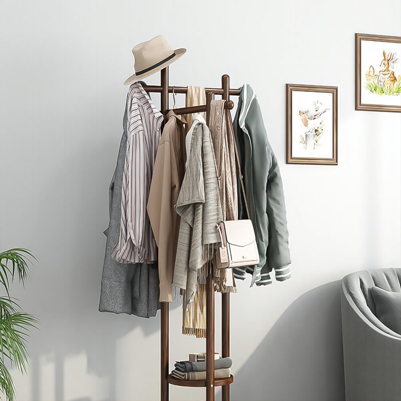 Recon Furniture 15.35'' Solid Wood Clothes Racks /Garment Racks | Wayfair