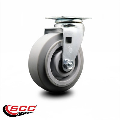 Thermoplastic Rubber Swivel Caster with Roller Bearing