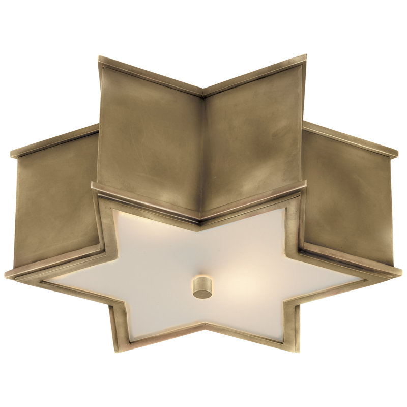 Alexa Hampton Sophia Small Flush Mount, Natural Brass, 2 - Lights