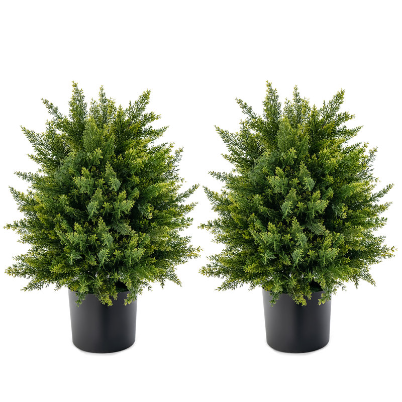 Ensemble de 2 cèdres artificiels en pot