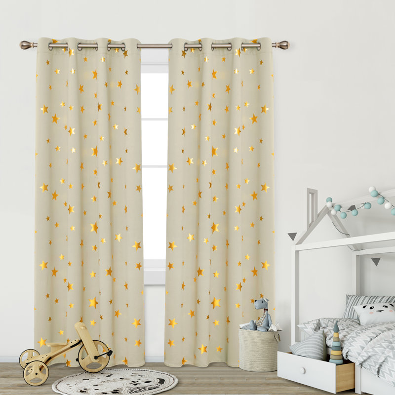 Marcela Eyelet Room Darkening Thermal Curtain, Dark Beige, Width 168 x Drop 138 cm