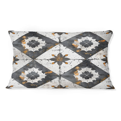 Rustic Tiles II - Farmhouse Lumbar Pillow