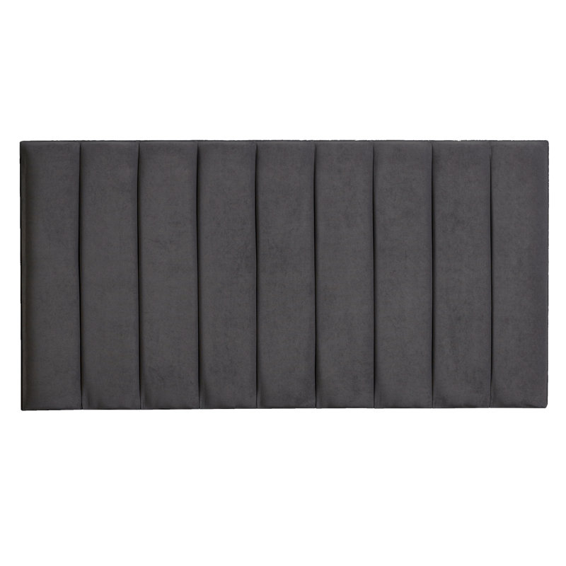 Elyse Upholstered Headboard, Charcoal, Double (4'6)