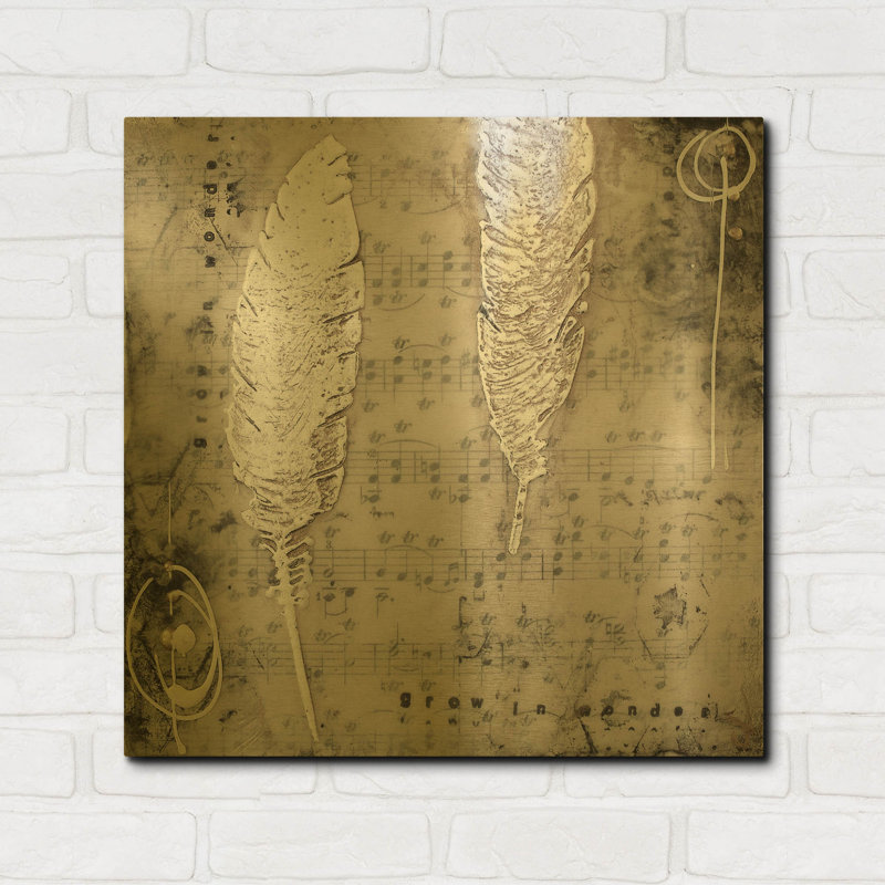 « Envoyé du ciel » par LovIsArt, tableau mural en métal doré, 61 x 61 cm, 24 po x 24 po
