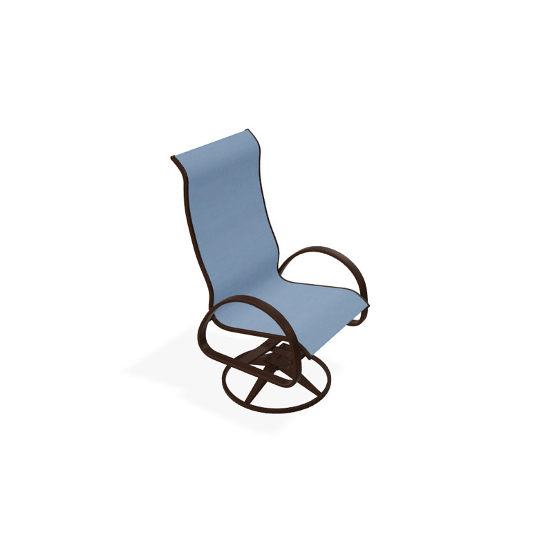 Fauteuil de patio pivotant Hiraku, Kona texturé, Ciel 42D