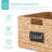Aguta 2 16in Woven Water Hyacinth Pantry Baskets w/ Chalkboard Label, Chalk Marker-1567270350