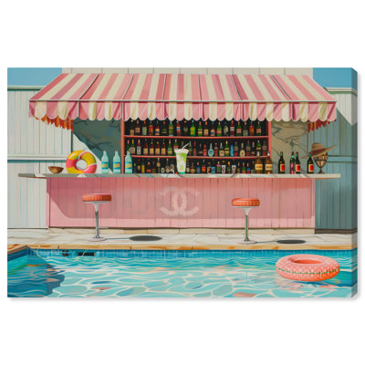 «Pink Pool Bar Party» par Glam Coastal Art 