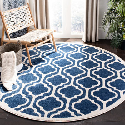 Ammundsen Geometric Navy/Beige Area Rug