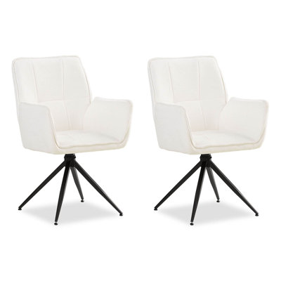 Upholstered Dining Chair In White
