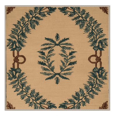 Tapis brun français lavable à la machine