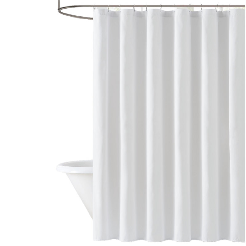  Rideau de douche en microfibre de couleur unie Trely Soft Everyday , Blanc